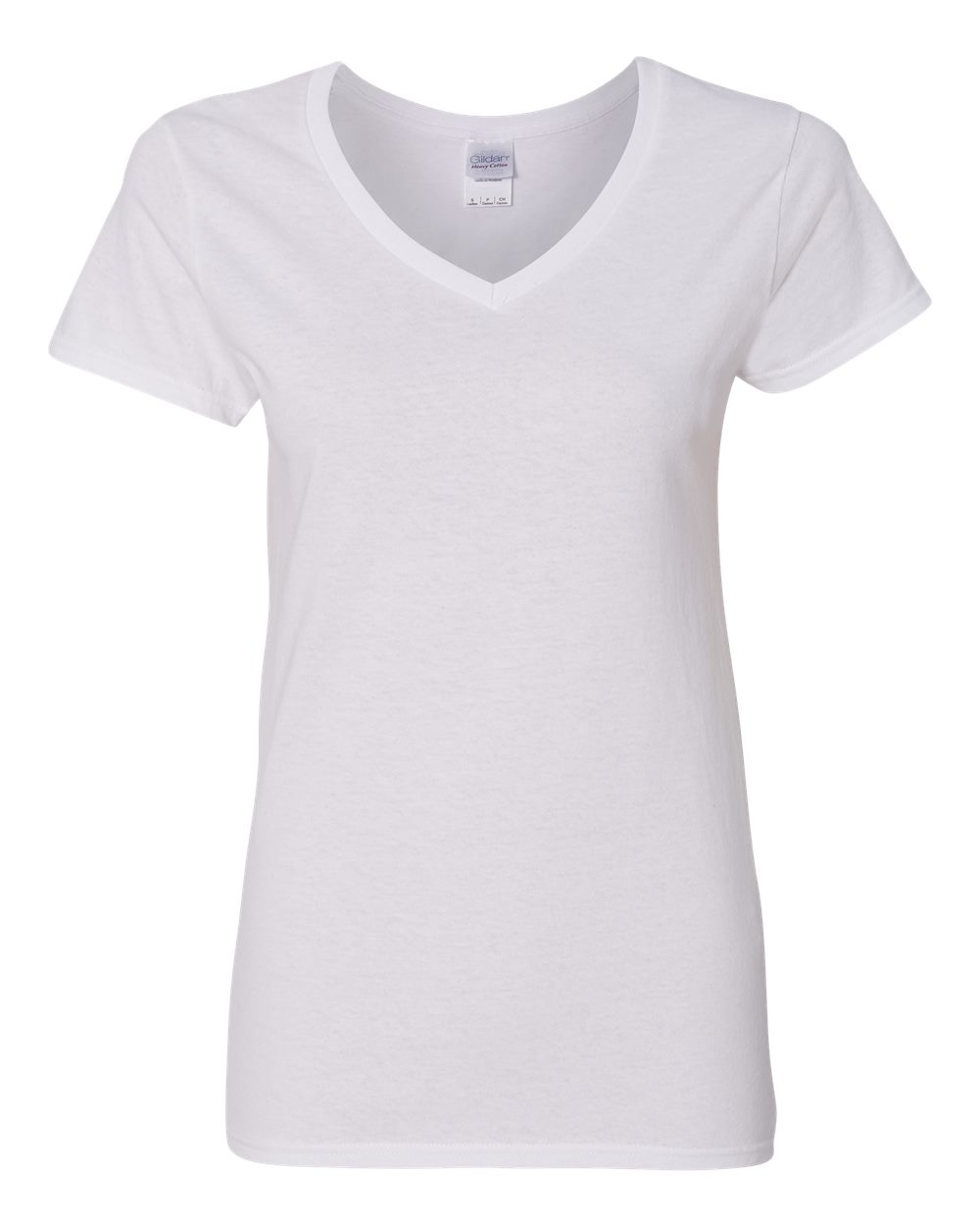 T-shirt Col en V pour Femme | Gildan Heavy Cotton 5V00L | 15 couleurs disponibles