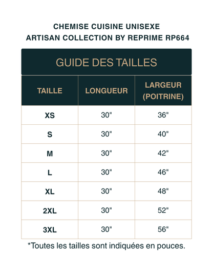 Chemise de cuisine unisexe | Manches courtes et devant à boutons-pression | Artisan Collection By Reprime RP664 | 2 couleurs disponibles
