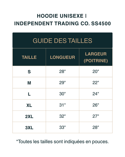 Hoodie Unisexe | Confort & Qualité Premium | Independent Trading Co. SS4500 | 35 couleurs disponibles