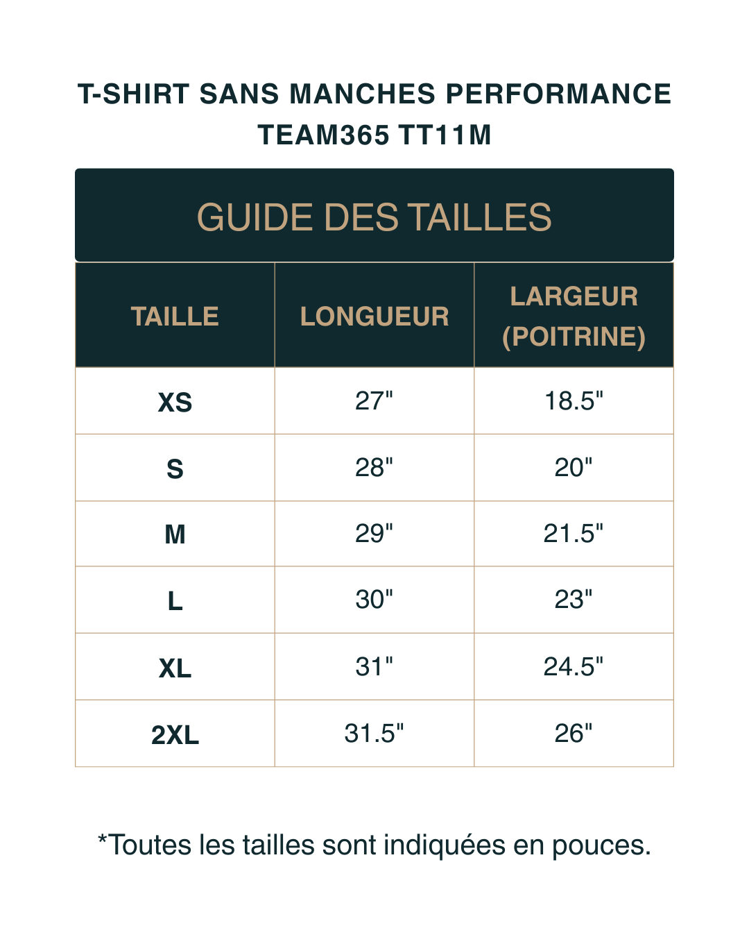 T-Shirt sans manches Zone Performance | Team365 TT11M | 8 couleurs disponibles